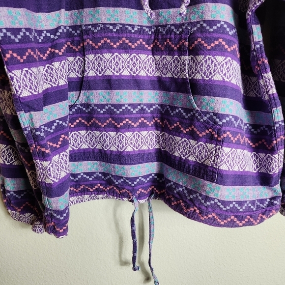 Paris Sport Club Vintage Lightweight Cowlneck Aztec Pullover-Size OSFM - Picture 3 of 7